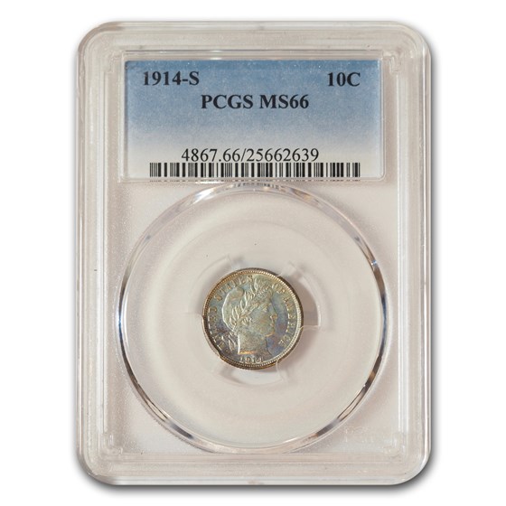 1914-S Barber Dime MS-66 PCGS 1914-S Barber Dime MS-66 PCGS